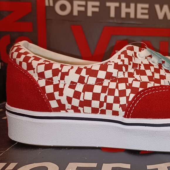 VANS Men's 9/Women's 10.5 Era ComfyCush Tear Check Red - VN0A3WM9V9Z - Picture 10 of 12